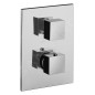 Paffoni Level - Mitigeur de douche thermostatique encastré pour 3 sorties, avec corps, chrome LEQ519CR