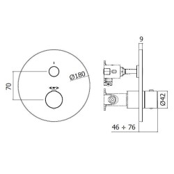 Paffoni Compact Box - Mitigeur de douche thermostatique encastré, inox CPT013ST