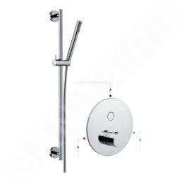 Paffoni Compact Box - Mitigeur de douche thermostatique encastré, or CPT013HG