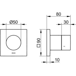 Keuco IXMO - Soupape encastrée pour 3 appareils, noir mat 59548370002