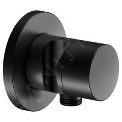Keuco IXMO - Soupape encastrée pour 3 appareils, avec raccordement du flexible et support de douche, noir mat 59549370201
