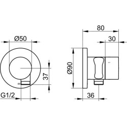 Keuco IXMO - Soupape encastrée pour 3 appareils, avec raccordement du flexible et support de douche, noir mat 59549370201