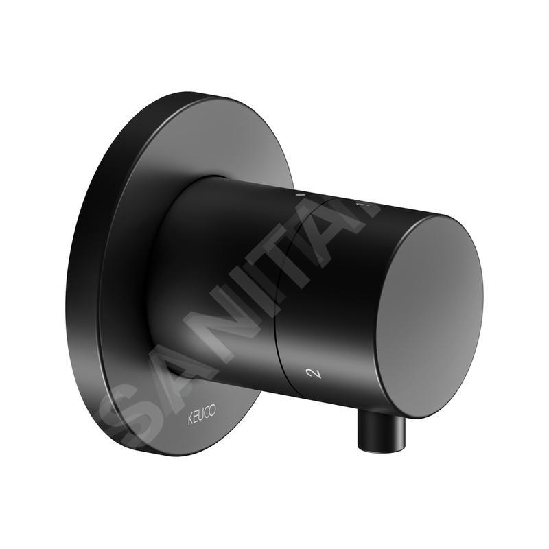 Keuco IXMO - Soupape encastrée pour 3 appareils, noir mat 59549371001