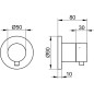 Keuco IXMO - Soupape encastrée pour 3 appareils, noir mat 59549371001