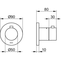 Keuco IXMO - Mitigeur thermostatique encastré, noir mat 59553370001