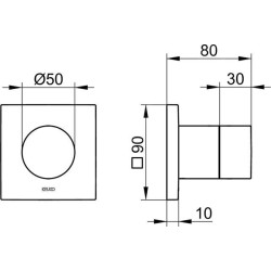 Keuco IXMO - Soupape encastrée pour 2 appareils, noir mat 59556370002
