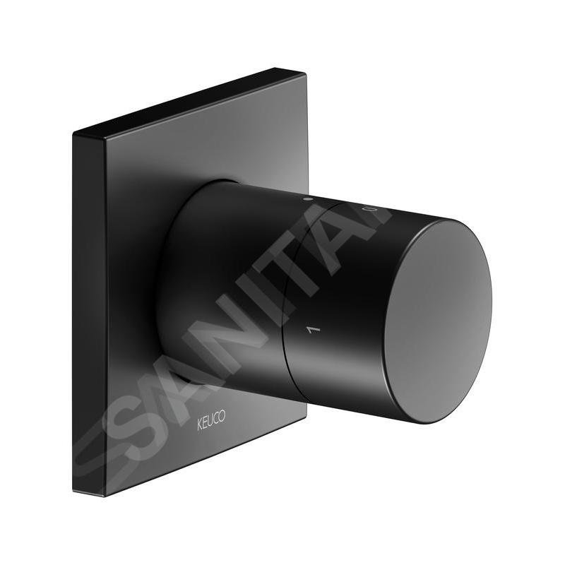 Keuco IXMO - Soupape encastrée pour 2 appareils, noir mat 59557370002