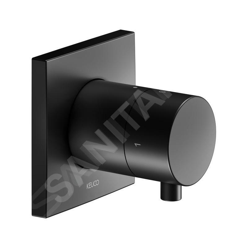 Keuco IXMO - Soupape encastrée pour 2 appareils, noir mat 59557371002