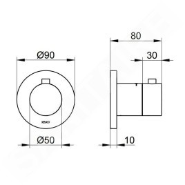 Keuco IXMO - Mitigeur encastré, bronze brossé 59553030001