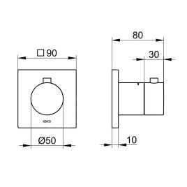 Keuco IXMO - Mitigeur encastré, bronze brossé 59553030002