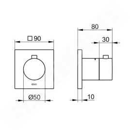 Keuco IXMO - Mitigeur encastré, nickel brossé 59553050002