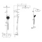 kielle Oudee - Set de douche avec thermostat, 260 mm, 3 jets, chrome 20602010