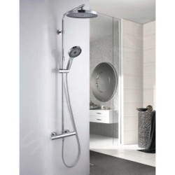 kielle Oudee - Set de douche avec thermostat, 260 mm, 3 jets, chrome 20602010