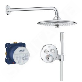 Grohe Grohtherm SmartControl - Set de douche Perfect avec thermostat encastré, 260 mm, chrome 34744000