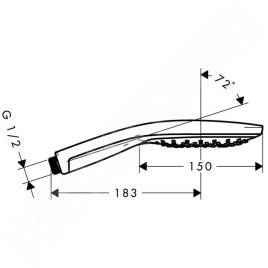 Hansgrohe Raindance Select S - Douchette 150, 3 jets, chrome 28587000