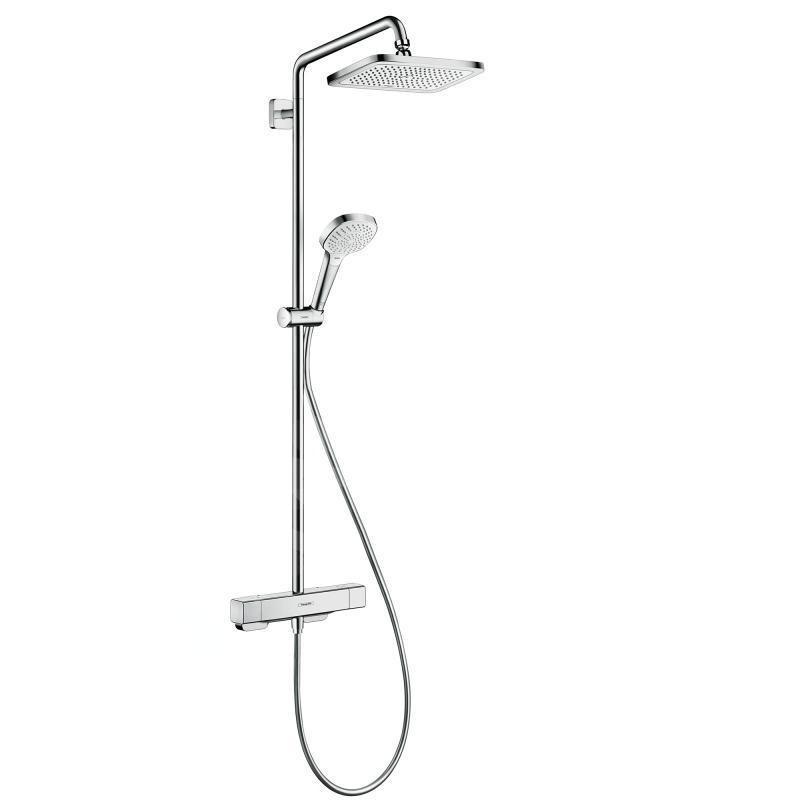 Hansgrohe Croma - Colonne de douche thermostatique Showerpipe, 1jet, chrome 27630000