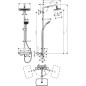 Hansgrohe Croma - Colonne de douche thermostatique Showerpipe, 1jet, chrome 27630000