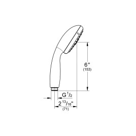 Grohe Tempesta New - Douchette, 3 jets, chrome 28419002