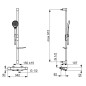 Hansa Optima - Set de douche avec thermostat, 3 jets, chrome 48130331