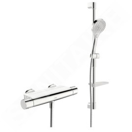 Hansa Optima - Set de douche avec thermostat, 3 jets, chrome 481303310009