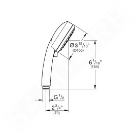 Grohe Tempesta Cosmopolitan - Douchette, 2 jets, chrome 2757120E