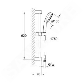 Grohe Tempesta Cosmopolitan - Colonne de douche , 2 jets, chrome 2757820E