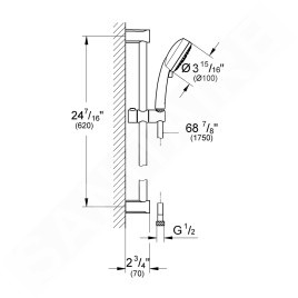 Grohe Tempesta Cosmopolitan - Colonne de douche , 4 jets, chrome 27580002