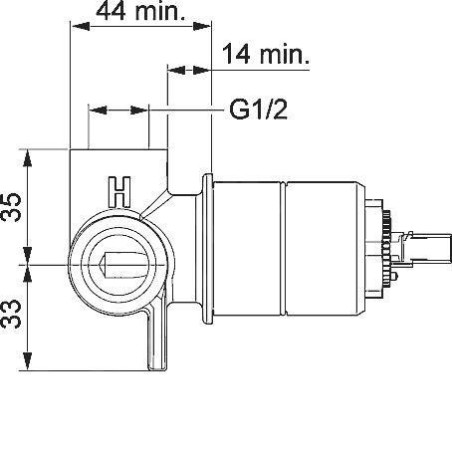 Hansa Vario - Corps d’encastrement pour mitigeur de douche encastré DN15 50500100