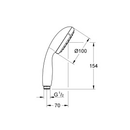 Grohe Tempesta New - Douchette, 1 jet, chrome 27852001
