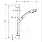 Hansgrohe Croma 100 - Set douchette Vario / barre murale Unica'C 0,90 m, chrome 27771000