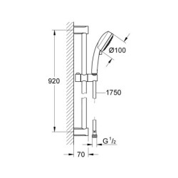 Grohe Tempesta Cosmopolitan - Colonne de douche , 4 jets, chrome 27790002