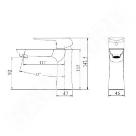 Novaservis Nobless Tina - Mitigeur de lavabo, chrome 38001/1,0