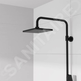 Steinberg 390 - Ensemble de douche avec thermostat, 258x186 mm, noir mat 390 2700 S
