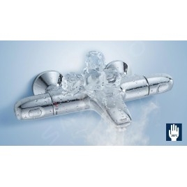 Grohe Precision Feel - Set de douche avec thermostat, 3 jets, chrome 34853001