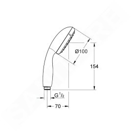 Grohe Vitalio Start - Pommeau de douche,1 jet, chrome 27940000