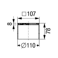 Kessel Siphons salle d'eau - Vidage de sol, acier inoxydable brossé 27165