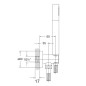 Steinberg 100 - Ensemble de pommeau de douche, support et flexible, nickel brossé 100 1670 BN