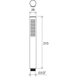 Ravak Chrome - Pommeau de douche,1 jet, chrome X07P007
