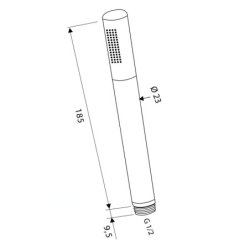 Sapho Douches - Douche de tête, 1 jet, blanc mat DO214