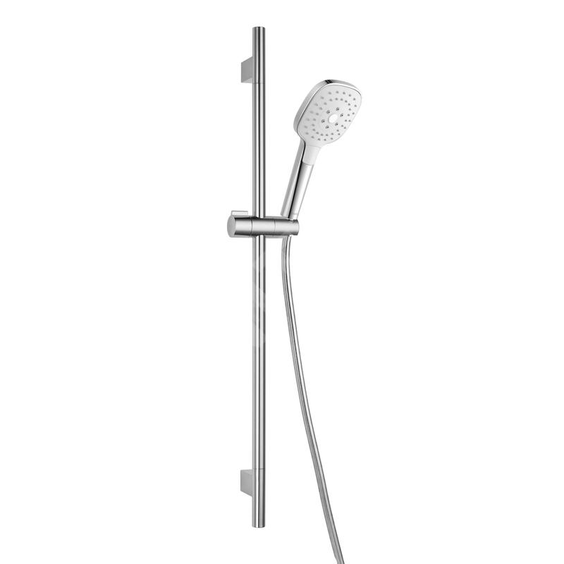 kielle Vega - Set tête de douche, barre et flexible, chrome / blanc 20418SE0