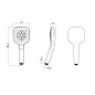 kielle Vega - Set tête de douche, barre et flexible, chrome / blanc 20418SE0