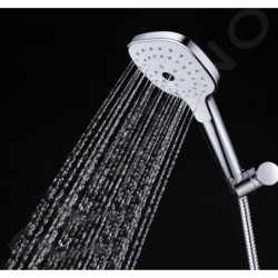 kielle Vega - Set tête de douche, barre et flexible, chrome / blanc 20418SE0