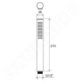 Ravak Chrome - Douche de tête, 1 jet, noir mat X07P573