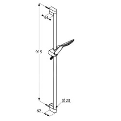 Kludi Fizz - Set tête de douche, flexible et barre de 900 mm, chrome 6764005-00