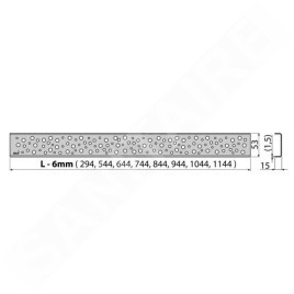 Alcadrain Grilles - Grille pour caniveau à douche d'angle 750 mm, inox mat BUBLE-750M