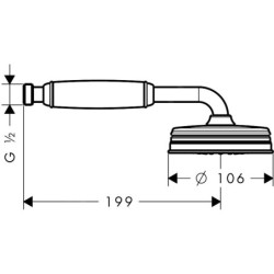 Axor Montreux - Pommeau de douche,1 jet, chrome 16320000