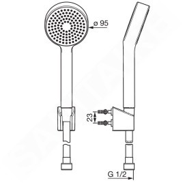 Hansa Polo - Colonne de douche, chrome 44680113