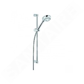 Kludi Logo - Colonne de douche avec pommeau de douche, support, barre et flexible, chrome 6836305-00