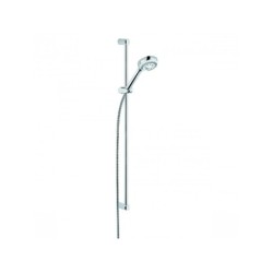 Kludi Logo - Colonne de douche avec pommeau de douche, support, barre et flexible, chrome 6839305-00