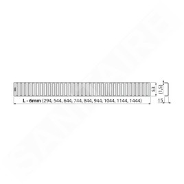 Alcadrain Grilles - Caillebotis pour auge linéaire 550 mm, en acier inoxydable mat LINE-550M